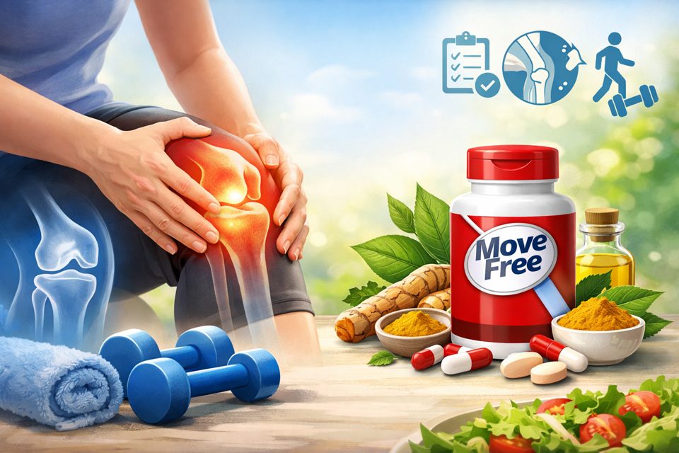 무릎 뻣뻣함과 무브프리 관절 보충제 관리 가이드 이미지