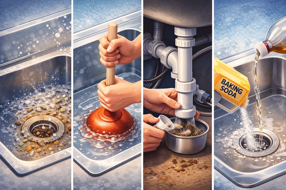 싱크대 막힘 자가 해결 순서 안내