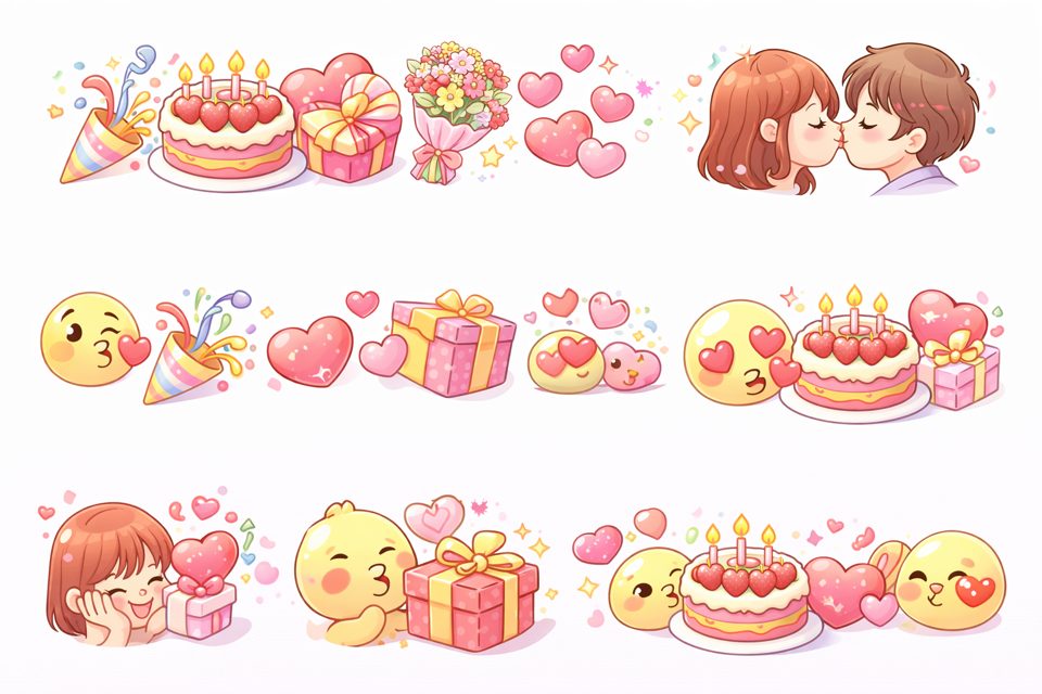 연인에게 보내는 생일 축하 이모티콘 메시지 모음
