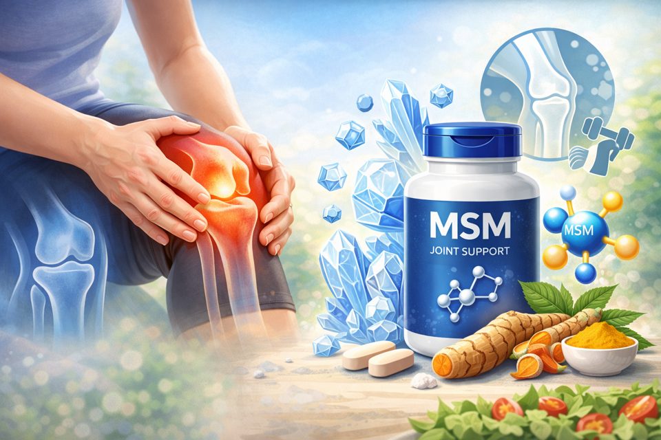 무릎 관절과 MSM 성분 기반 관절 보충제 안내 이미지